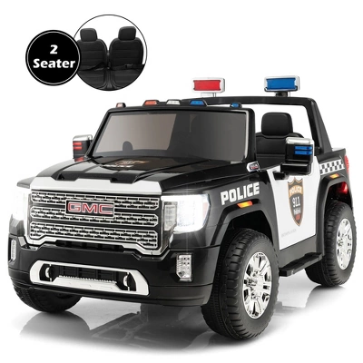Costway 12V Licensed GMC Kids Ride On Police Car 2-Seater Truck W/Remote Control & Music 10 Costway 12V Licensed GMC Kids Ride On Police Car 2-Seater Truck W/Remote Control & Music - Image 10