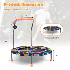 Costway 36'' Mini Toddler Trampoline W/LED Bluetooth Speaker Detachable Handle Kids Gifts 17 Costway 36'' Mini Toddler Trampoline W/LED Bluetooth Speaker Detachable Handle Kids Gifts -Costway Store GUEST a6a43819 6fe9 4596 a924 cd6ec5d3ba6c