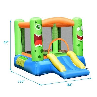 Costway Kids Playing Inflatable Bounce House Jumping Castle Game Fun Slider 480W Blower 1 Costway Kids Playing Inflatable Bounce House Jumping Castle Game Fun Slider 480W Blower