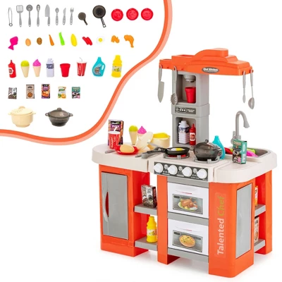 Costway Play Kitchen Set 67 PCS Kitchen Toy For Kids W/Food &Realistic Lights & Sounds 11 Costway Play Kitchen Set 67 PCS Kitchen Toy For Kids W/Food &Realistic Lights & Sounds - Image 11