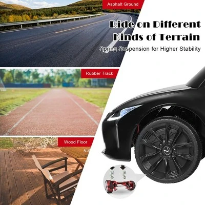 Costway 12V Kids Ride On Car Lexus LC500 Licensed Remote Control Electric Vehicle Black 3 Costway 12V Kids Ride On Car Lexus LC500 Licensed Remote Control Electric Vehicle Black - Image 3