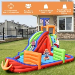 Costway 6-in-1 Pirate Ship Waterslide Kid Inflatable Castle W/Water Blasters Blower Excluded 13 Costway 6-in-1 Pirate Ship Waterslide Kid Inflatable Castle W/Water Blasters Blower Excluded -Costway Store GUEST a94ac6ef 39fe 4a31 a1a4 515df07e27f8