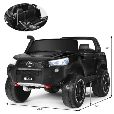 Costway 2x12V Licensed Toyota Hilux Ride On Truck Car 2-Seater 4WD W/ Remote Control 5 Costway 2x12V Licensed Toyota Hilux Ride On Truck Car 2-Seater 4WD W/ Remote Control - Image 5
