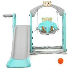 Costway 4-in-1 Toddler Climber And Swing Set W/ Basketball Hoop & Ball PinkGreen 18 Costway 4-in-1 Toddler Climber And Swing Set W/ Basketball Hoop & Ball PinkGreen -Costway Store GUEST ab7d42d4 41d4 4562 b146 b2773d274231