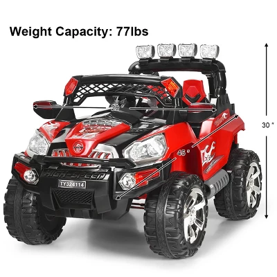 Costway 12V Kids Ride On Truck Car SUV MP3 RC Remote Control With LED Lights Music 2 Costway 12V Kids Ride On Truck Car SUV MP3 RC Remote Control With LED Lights Music - Image 2
