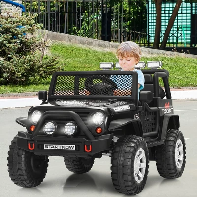 Costway 12V Kids Ride On Truck Remote Control Electric Car With Lights&Music WhiteBlackPinkRed 2 Costway 12V Kids Ride On Truck Remote Control Electric Car With Lights&Music WhiteBlackPinkRed - Image 2