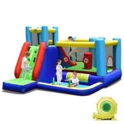 Costway Inflatable Bounce House 8-in-1 Kids Inflatable Slide Bouncer (With 735W Blower) -Costway Store GUEST ae83b711 a89d 443d 904c ced89d7dc174