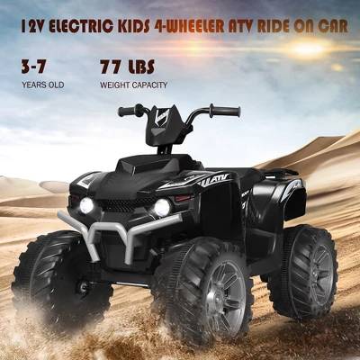 Costway 12V Kids 4-Wheeler ATV Quad Ride On Car W/ LED Lights Music USB 5 Costway 12V Kids 4-Wheeler ATV Quad Ride On Car W/ LED Lights Music USB - Image 5