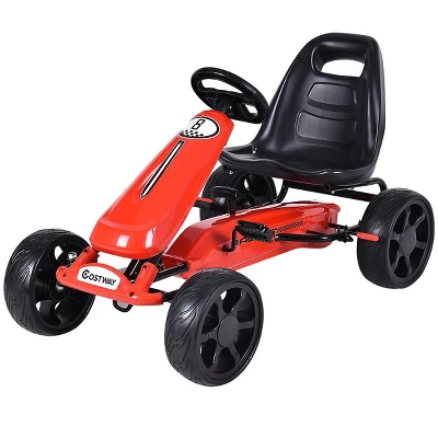 Costway Go Kart Kids Ride On Car Pedal Powered 4 Wheel Racer Stealth Outdoor Toy 8 Costway Go Kart Kids Ride On Car Pedal Powered 4 Wheel Racer Stealth Outdoor Toy - Image 8