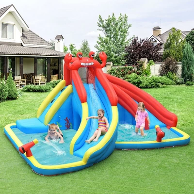 Costway Inflatable Water Slide Crab Dual Slide Bounce House Splash Pool Without Blower 2 Costway Inflatable Water Slide Crab Dual Slide Bounce House Splash Pool Without Blower - Image 2