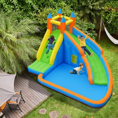 Costway Inflatable Water Slide Mighty Bounce House Jumper Castle W/ 480W Blower 2 Costway Inflatable Water Slide Mighty Bounce House Jumper Castle W/ 480W Blower - Image 2