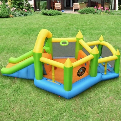 Costway Inflatable Slide Bouncer Ball Pit Basketball Dart Game Without Blower 1 Costway Inflatable Slide Bouncer Ball Pit Basketball Dart Game Without Blower
