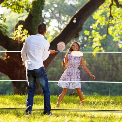 Costway Portable 13.8'x5' Badminton Beach Volleyball Tennis Training Net W/ Carrying Bag 2 Costway Portable 13.8'x5' Badminton Beach Volleyball Tennis Training Net W/ Carrying Bag - Image 2