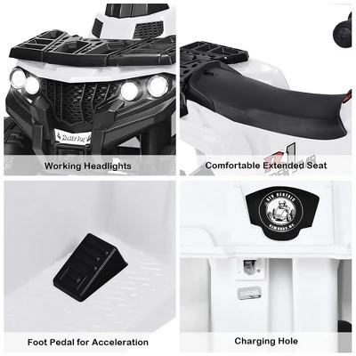 Costway Kids Ride On ATV Quad 4 Wheeler Electric Toy Car 6V Battery Power Led Lights 6 Costway Kids Ride On ATV Quad 4 Wheeler Electric Toy Car 6V Battery Power Led Lights - Image 6