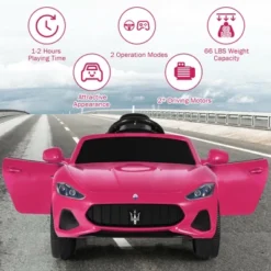 Costway 12V Kids Ride On Car Maserati GranCabrio Licensed W/ Remote Control& Lights Pink 9 Costway 12V Kids Ride On Car Maserati GranCabrio Licensed W/ Remote Control& Lights Pink -Costway Store GUEST b8783f54 d41e 4f4d 907d b47905d5390c
