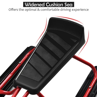 Costway Snow Racer Sled Steering Wheel Double Brakes Pull Rope Slider 5 Costway Snow Racer Sled Steering Wheel Double Brakes Pull Rope Slider - Image 5