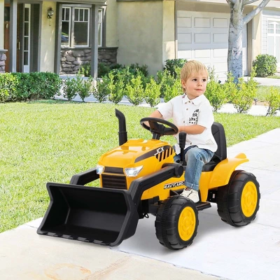 Costway 12V Kids Ride On Excavator Digger Electric Bulldozer Tractor RC With Light & Music 2 Costway 12V Kids Ride On Excavator Digger Electric Bulldozer Tractor RC With Light & Music - Image 2
