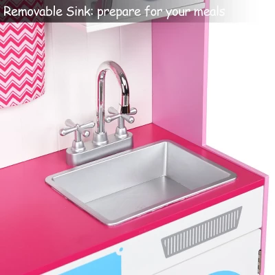 Wood Kitchen Toy Toddler Wooden Playset Kids Cooking Pretend Play Set Gift New 7 Wood Kitchen Toy Toddler Wooden Playset Kids Cooking Pretend Play Set Gift New - Image 7