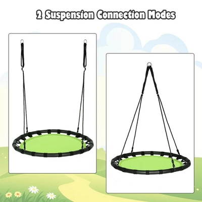 Costway 40'' Flying Saucer Round Tree Swing Kids Play Set W/ Adjustable Ropes Outdoor 3 Costway 40'' Flying Saucer Round Tree Swing Kids Play Set W/ Adjustable Ropes Outdoor - Image 3