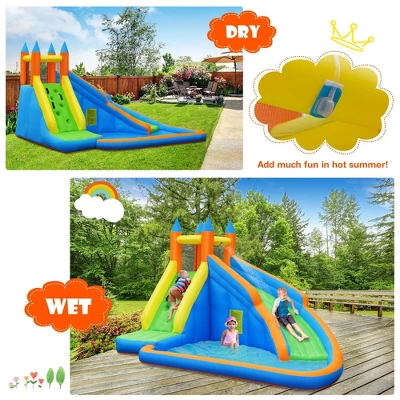Costway Inflatable Water Slide Mighty Bounce House Jumper Castle W/ 480W Blower 4 Costway Inflatable Water Slide Mighty Bounce House Jumper Castle W/ 480W Blower - Image 4