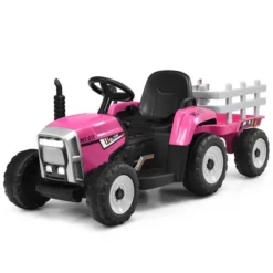 Costway 12V Kids Ride On Tractor With Trailer Ground Loader W/ RC & Lights RedPinkGreen 24 Costway 12V Kids Ride On Tractor With Trailer Ground Loader W/ RC & Lights RedPinkGreen -Costway Store GUEST bd3dd97e 23f0 433d a625 e9bfeb342f7f