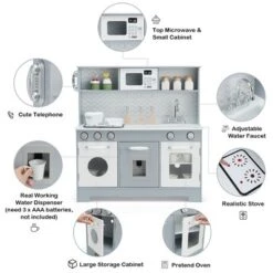 Costway Pretend Play Kitchen Wooden Toy Set For Kids W/ Realistic Light & Sound 17 Costway Pretend Play Kitchen Wooden Toy Set For Kids W/ Realistic Light & Sound -Costway Store GUEST be481a02 592d 4087 9ae2 96b7867d71c5