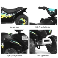 Costway 6V Kids Electric Quad ATV 4 Wheels Ride On Toy Toddlers Forward&Reverse WhiteBlackBlueRed -Costway Store GUEST beda8a08 5eb9 4df4 adb7 c19132e6ca5b