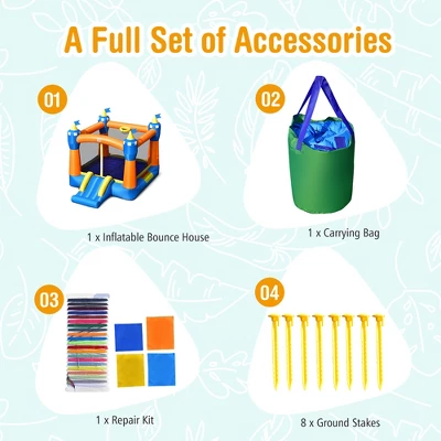 Costway Inflatable Bounce House Kids Magic Castle W/ Large Jumping Area Without Blower 6 Costway Inflatable Bounce House Kids Magic Castle W/ Large Jumping Area Without Blower - Image 6