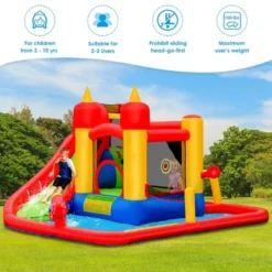 Costway Inflatable Water Slide Jumping Bounce House Bouncy Splash Park 12 Costway Inflatable Water Slide Jumping Bounce House Bouncy Splash Park -Costway Store GUEST bf68dbc8 5534 4518 8c46 5289aab179cd