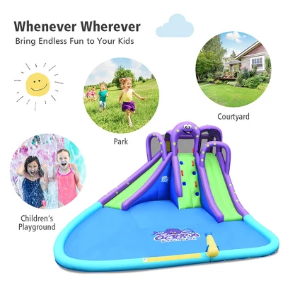Costway Inflatable Water Park Octopus Bounce House Dual Slide Climbing Wall 750W Blower 7 Costway Inflatable Water Park Octopus Bounce House Dual Slide Climbing Wall 750W Blower - Image 7