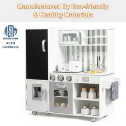 Costway Wood Kitchen Toy Kids Cooking Pretend Play Setw/ Utensils,Sounds & Wordpad White 13 Costway Wood Kitchen Toy Kids Cooking Pretend Play Setw/ Utensils,Sounds & Wordpad White -Costway Store GUEST c09eb2c0 7510 489f b46a 3a87e5ae9cd6