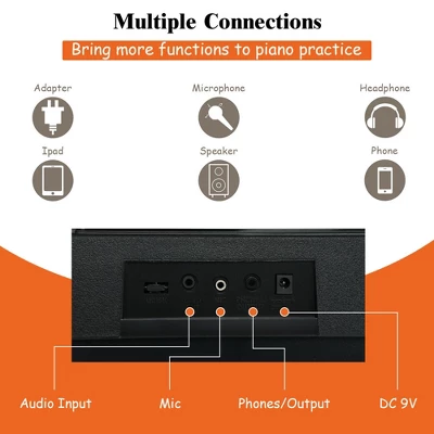Costway Sonart 61-Key Electronic Keyboard Piano Starter Set Toy W/Stand Bench Headphones 5 Costway Sonart 61-Key Electronic Keyboard Piano Starter Set Toy W/Stand Bench Headphones - Image 5