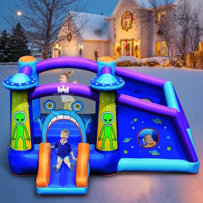 Costway Inflatable Bounce House Alien Bouncer Kids Jump Slide Ball Pit Without Blower 2 Costway Inflatable Bounce House Alien Bouncer Kids Jump Slide Ball Pit Without Blower - Image 2