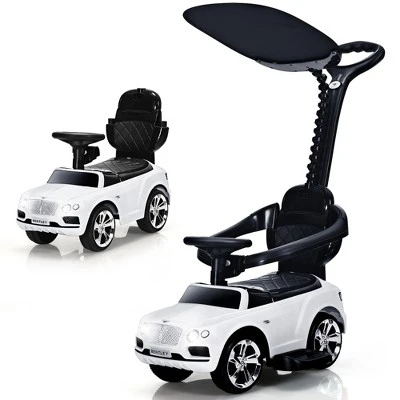 Costway 3-in-1 Licensed Bentley Kids Ride On Push Car Toddler Sliding Car W/Canopy 11 Costway 3-in-1 Licensed Bentley Kids Ride On Push Car Toddler Sliding Car W/Canopy - Image 11