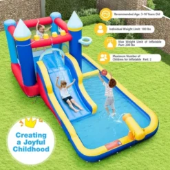 Costway 6-in-1 Inflatable Water Castle Kids Bouncer With 50 Ocean Balls & 735W Blower 12 Costway 6-in-1 Inflatable Water Castle Kids Bouncer With 50 Ocean Balls & 735W Blower -Costway Store GUEST c4d50d34 0f24 41bd 9e29 006e650c1650