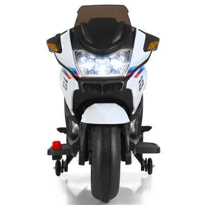 Costway 12V Kids Ride On Motorcycle Electric Motor Bike W/ Training Wheels & Light White 7 Costway 12V Kids Ride On Motorcycle Electric Motor Bike W/ Training Wheels & Light White - Image 7