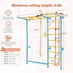 Costway 7 In 1 Kids Indoor Gym Playground Swedish Wall Ladder Children Home Climbing Gym 11 Costway 7 In 1 Kids Indoor Gym Playground Swedish Wall Ladder Children Home Climbing Gym -Costway Store GUEST c5977443 a946 49a6 be1c 46e09337306d