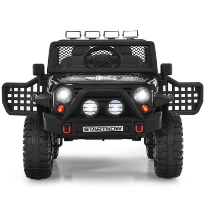 Costway 12V Kids Ride On Truck Remote Control Electric Car With Lights&Music WhiteBlackPinkRed 5 Costway 12V Kids Ride On Truck Remote Control Electric Car With Lights&Music WhiteBlackPinkRed - Image 5
