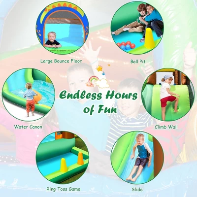 Bountech Inflatable Waterslide Bounce House Climbing Wall Ball Pit W/ Blower 5 Bountech Inflatable Waterslide Bounce House Climbing Wall Ball Pit W/ Blower - Image 5