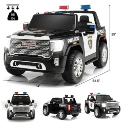 Costway 12V Licensed GMC Kids Ride On Police Car 2-Seater Truck W/Remote Control & Music 12 Costway 12V Licensed GMC Kids Ride On Police Car 2-Seater Truck W/Remote Control & Music -Costway Store GUEST c81d1607 d4d1 4f61 86ac a8effc26609a