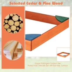 Costway Kids Wooden Backyard Sandbox W/ Built-in Corner Seating Kid's Outdoor Furniture 13 Costway Kids Wooden Backyard Sandbox W/ Built-in Corner Seating Kid's Outdoor Furniture -Costway Store GUEST c84d36c1 0bda 4095 ad16 364987da62b8