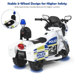 Costway 6V Kids Ride On Police Motorcycle Trike 3-Wheel W/ Headlight And Flashing Siren, White 14 Costway 6V Kids Ride On Police Motorcycle Trike 3-Wheel W/ Headlight And Flashing Siren, White -Costway Store GUEST c869578e cd85 4d99 8f47 d642e19d6c7e