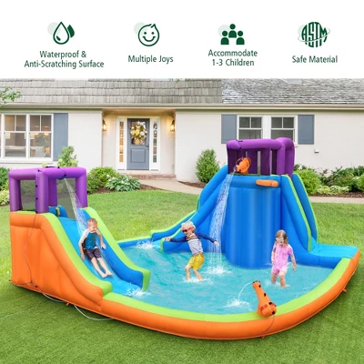 Costway 6 In 1 Inflatable Dual Slide Water Park Climbing Bouncer 3 Costway 6 In 1 Inflatable Dual Slide Water Park Climbing Bouncer - Image 3