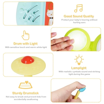 Costway 3 In 1 Musical Instruments Electronic Piano Xylophone Drum Set Learning Toys 9 Costway 3 In 1 Musical Instruments Electronic Piano Xylophone Drum Set Learning Toys - Image 9