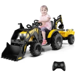 Costway 3-in-1 Kids Ride On Excavator Bulldozer 12V Electric Tractor Remote W/ Trailer 19 Costway 3-in-1 Kids Ride On Excavator Bulldozer 12V Electric Tractor Remote W/ Trailer -Costway Store GUEST c9a7275a 2716 4afa 8f2c fc0ae28e39d2