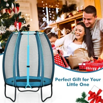 Costway 4ft Kids Trampoline Recreational Bounce Jumper W/Enclosure Net Outdoor Indoor 4 Costway 4ft Kids Trampoline Recreational Bounce Jumper W/Enclosure Net Outdoor Indoor - Image 4