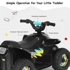 Costway 6V Kids Electric Quad ATV 4 Wheels Ride On Toy Toddlers Forward&Reverse WhiteBlackBlueRed -Costway Store GUEST ca6012a8 47ce 4e68 a7b7 7932ba4a1b2e