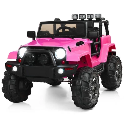 Costway 12V Kids Ride On Truck Car W/ Remote Control MP3 Music LED Lights Red/Black/Pink/White 11 Costway 12V Kids Ride On Truck Car W/ Remote Control MP3 Music LED Lights Red/Black/Pink/White - Image 11