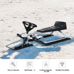 Costway Kids Snow Racer Sled W/Steering Wheel Double Brakes Pull Rope Iron Frame 13 Costway Kids Snow Racer Sled W/Steering Wheel Double Brakes Pull Rope Iron Frame -Costway Store GUEST cad7e382 9c1d 4caf 8f8f 9bdc083efe43
