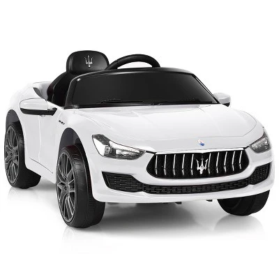 Costway 12V Maserati Licensed Kids Ride On Car W/ RC Remote Control Led Lights MP3 BluePinkWhite 9 Costway 12V Maserati Licensed Kids Ride On Car W/ RC Remote Control Led Lights MP3 BluePinkWhite - Image 9
